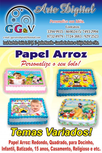 Papel Arroz A4 Foto com tema
